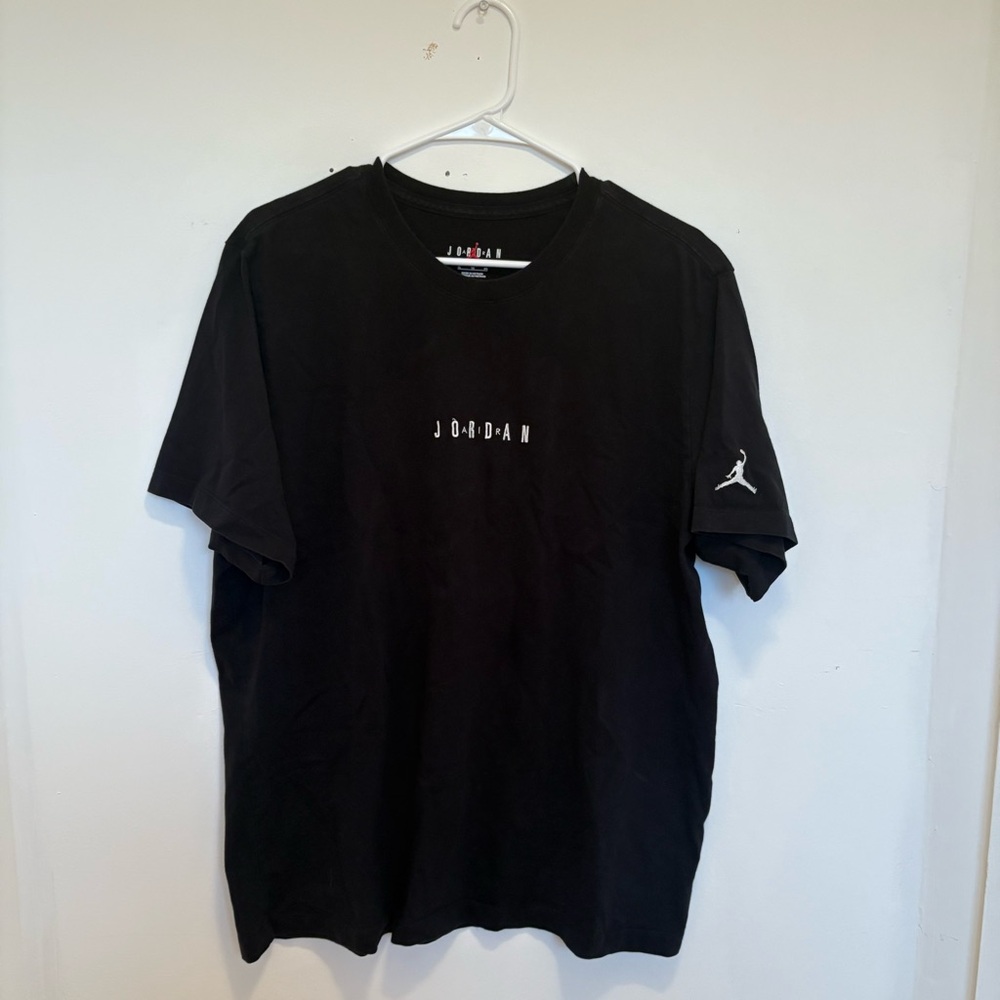 Jordan Black Short Sleeve Tee Classic Crew Neck